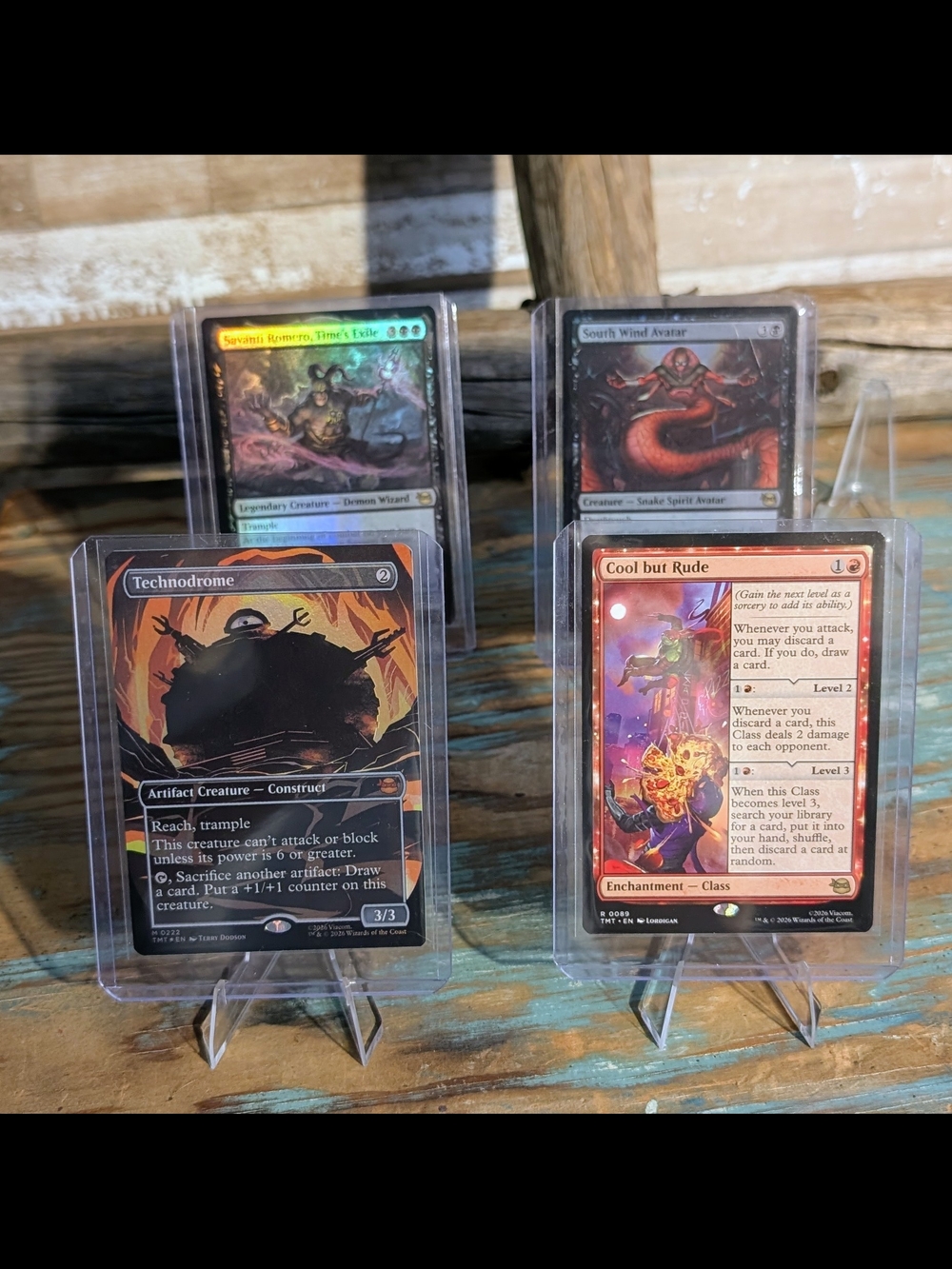 Magic TMNT Technodrome Foil And Non Foil 4 Card Bundle